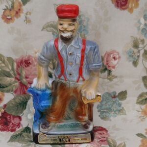Vintage Jim Beam 1970 Paul Bunyan Genuine China Bourbon Whisky Decanter